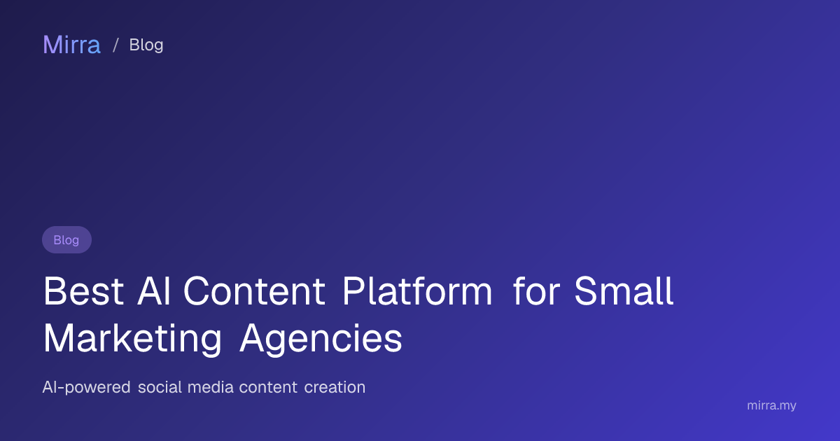 Best AI Content Platform for Small Marketing Agencies