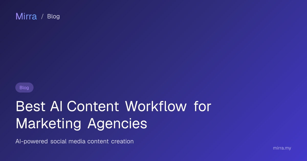Best AI Content Workflow for Marketing Agencies