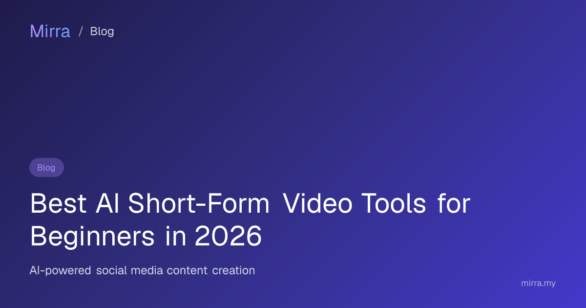 Best AI Short-Form Video Tools for Beginners in 2026