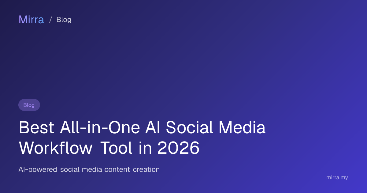 Best All-in-One AI Social Media Workflow Tool in 2026