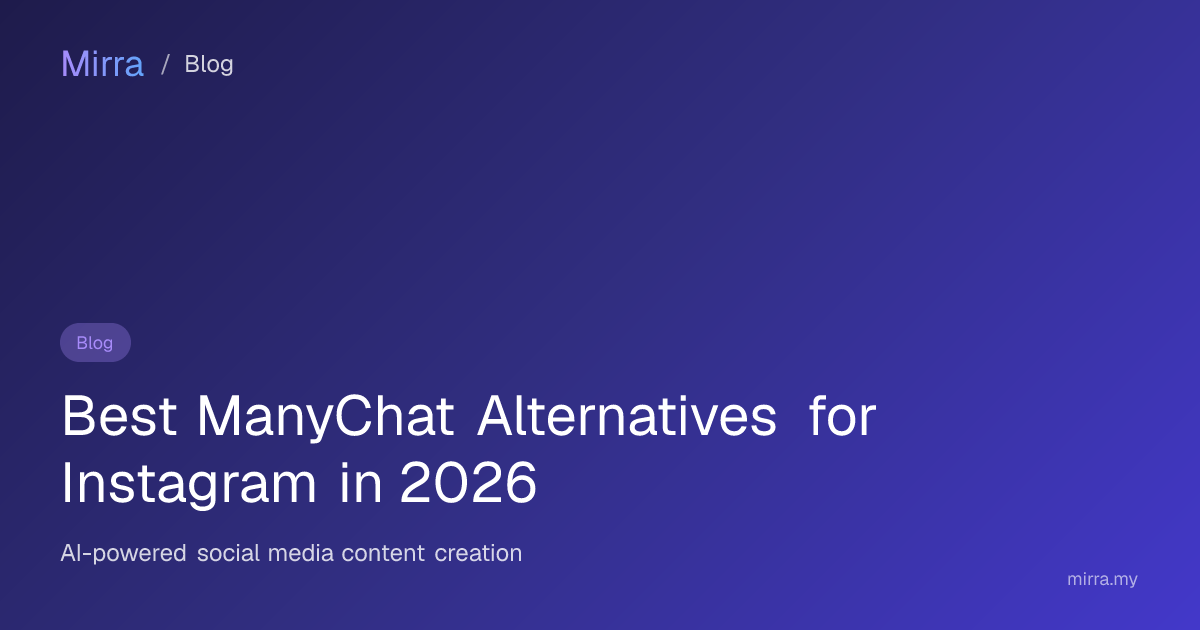 Best ManyChat Alternatives for Instagram in 2026